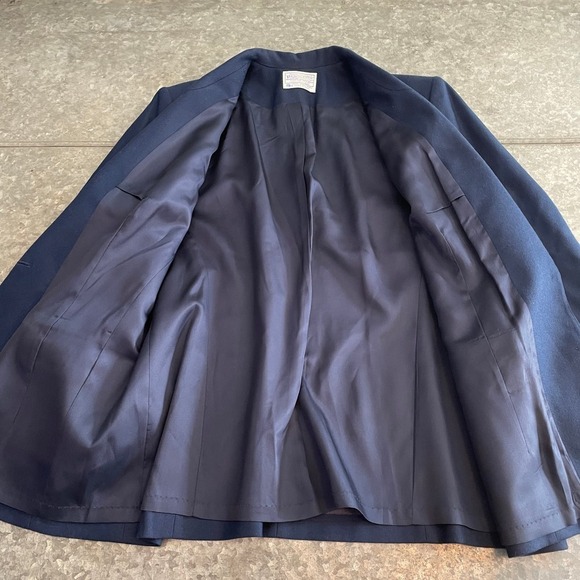 Vintage Pendleton Womens Blazer Jacket Sz 14 Wool Sport Coat USA Navy Blue Gold - Picture 8 of 16